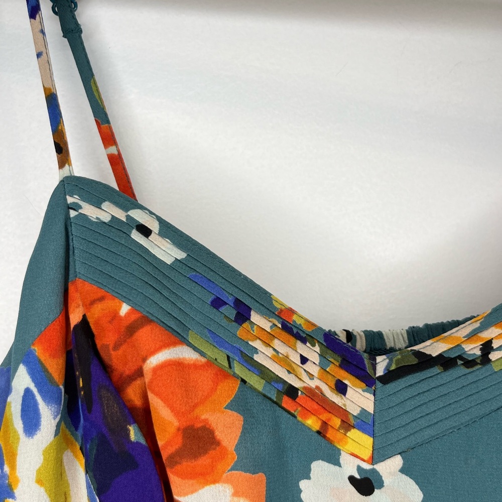 Moulinette Soeurs Teal Floral Dress - Picture 3 of 10